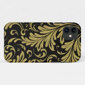 Acanthus laat goud en zwart achter Case-Mate iPhone case (Achterkant (horizontaal))