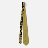 Acanthus laat goud en zwart achter stropdas (Achterkant)
