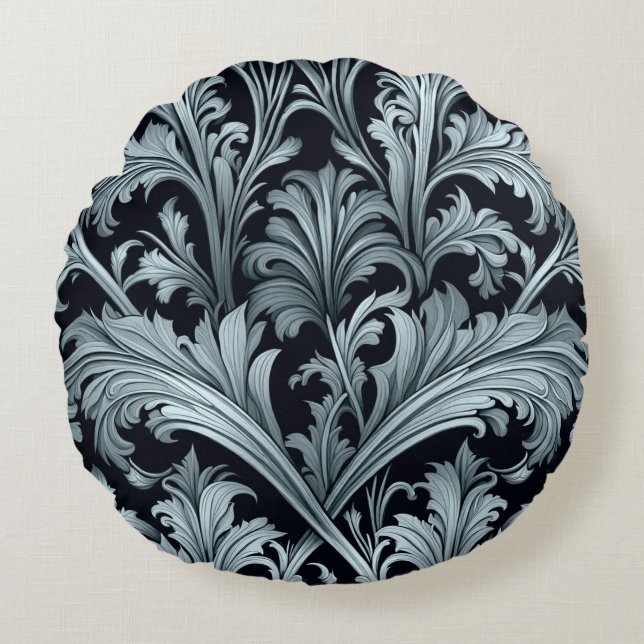 Acanthus Leaves Rond Kussen (Voorkant)