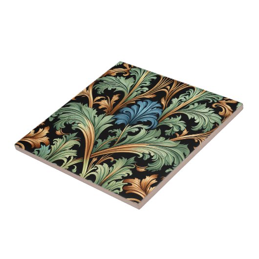 Acanthus Leaves Tegeltje (Zijkant)