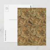 Acanthus Leaves van William Morris, Antiek textiel Briefkaart (Voorkant / Achterkant)