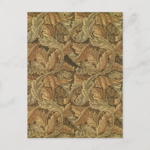 Acanthus Leaves van William Morris, Antiek textiel Briefkaart