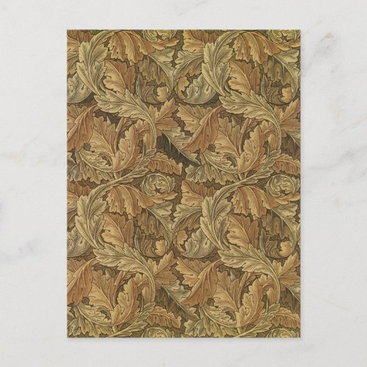 Acanthus Leaves van William Morris, Antiek textiel Briefkaart (Voorkant)