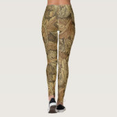 Acanthus Leaves van William Morris, Antiek textiel Leggings (Achterkant)
