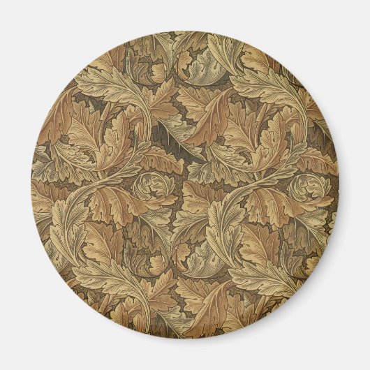 Acanthus Leaves van William Morris, Antiek textiel Magneet (Voorkant)
