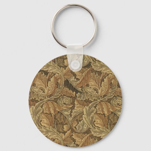 Acanthus Leaves van William Morris, Antiek textiel Sleutelhanger (Voorkant)
