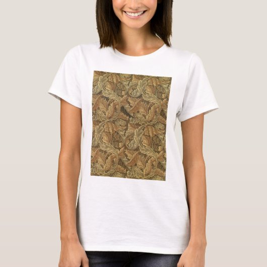 Acanthus Leaves van William Morris, Antiek textiel T-shirt (Voorkant)