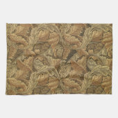 Acanthus Leaves van William Morris, Antiek textiel Theedoek (Horizontaal)