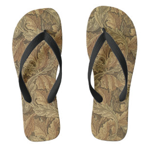 Acanthus Leaves van William Morris, Antieke Textie Teenslippers