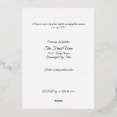 Acanthus & Oudheid, Goud en Zwart, Folie Uitnodiging (Achterkant)