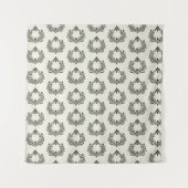 Acanthus & Oudheid, zwart en ivoor bruiloft, Wandkleed (Voorkant)