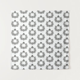 Acanthus & Oudheid, zwart-wit bruiloft, Wandkleed