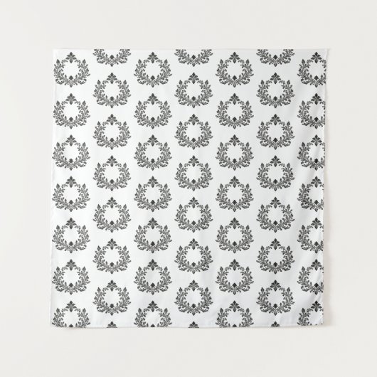 Acanthus & Oudheid, zwart-wit bruiloft, Wandkleed (Voorkant)