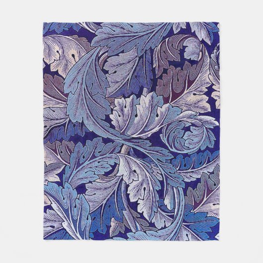 Acanthus Paars, William Morris Fleece Deken (Voorkant)