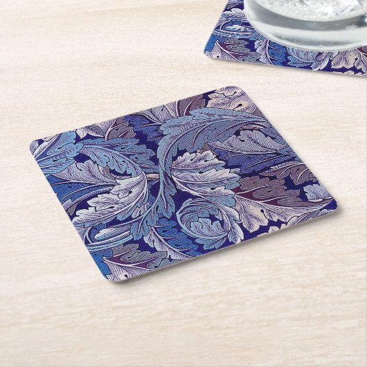 Acanthus Paars, William Morris Kartonnen Onderzetters (Schuin)