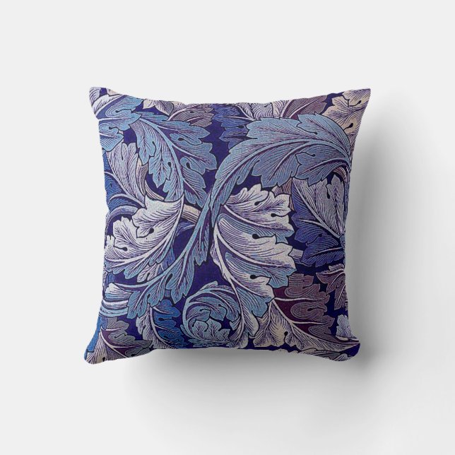 Acanthus Paars, William Morris Kussen (Achterkant)
