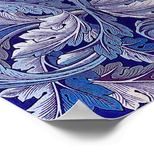 Acanthus Paars, William Morris Poster (Hoek)