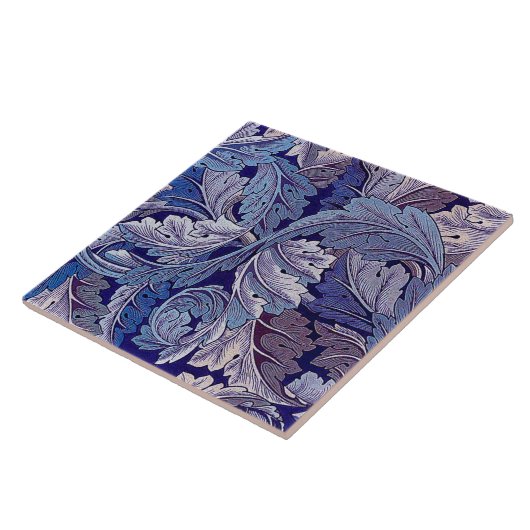 Acanthus Paars, William Morris Tegeltje (Zijkant)