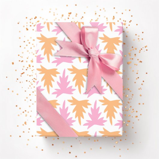 Acanthus Row in Pink and Orange Cadeaupapier