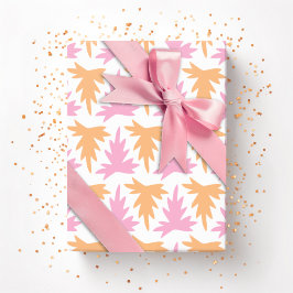 Acanthus Row in Roze en Oranje Cadeaupapier