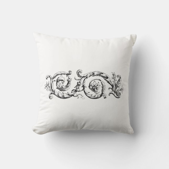 Acanthus Scroll Worpillow Kussen (Voorkant)