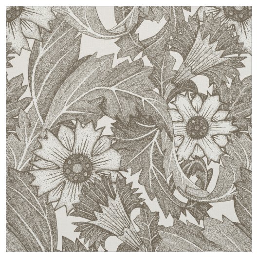 Acanthus thee sterk wit stof (Swatch)