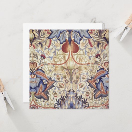 Acanthus (van William Morris) Kaart (Voorkant / Achterkant in situ)