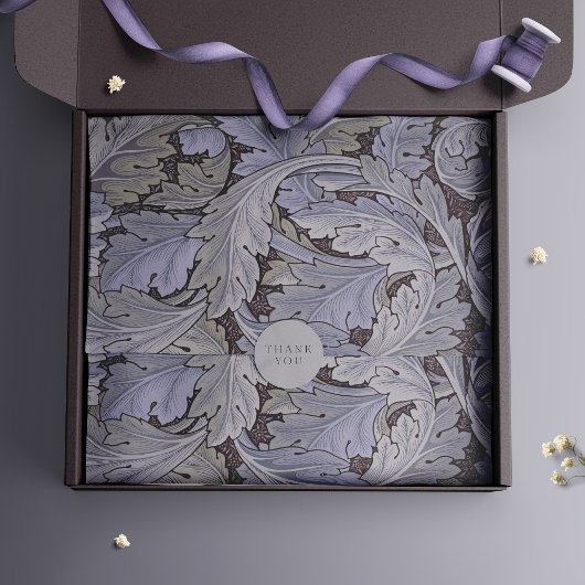 Acanthus William Morris Paarse Bloemen Tissuepapier