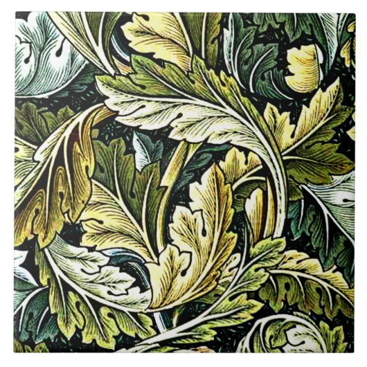 Acanthus,  William Morris-patroon, Tegeltje (Voorkant)