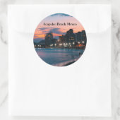 Acapulco Beach, Mexico Ronde Sticker (Tas)