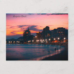 Acapulco Beach Sunset Feestdagenkaart