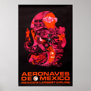 Acapulco Kunst Mexico Print Aeronaves Reisposter