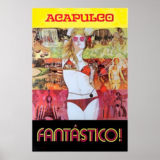 Acapulco Kunst Mexico Reisposter Mexicaanse Print (Voorkant)