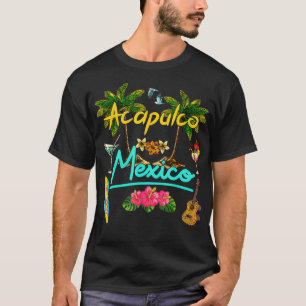 Acapulco Mexico Beach Zomer Palm Surf Zon set Pal T-shirt