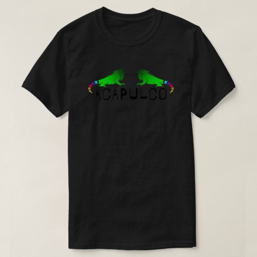 Acapulco Mexico Iguanas T-shirt (Design voorkant)