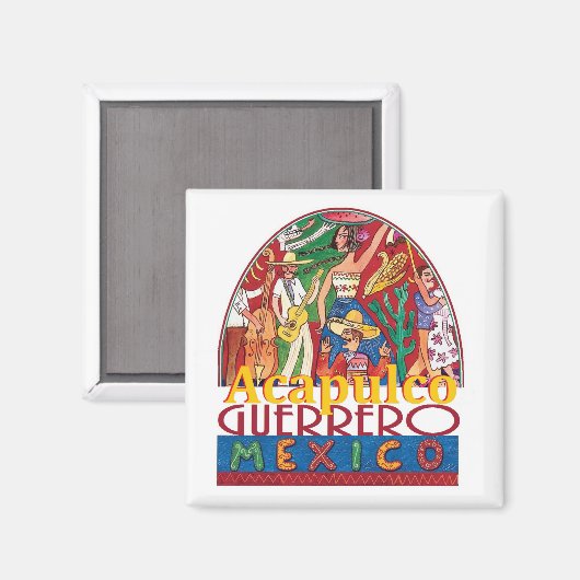 ACAPULCO Mexico Magneet (Voorkant / Achterkant)