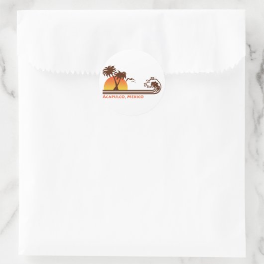 Acapulco Mexico Ronde Sticker (Tas)