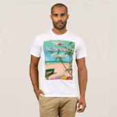 Acapulco Mexico Vintage reisposter T-shirt (Voorkant volledig)