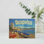 Acapulco Mexico Vintage Travel Briefkaart (Staand voorkant)
