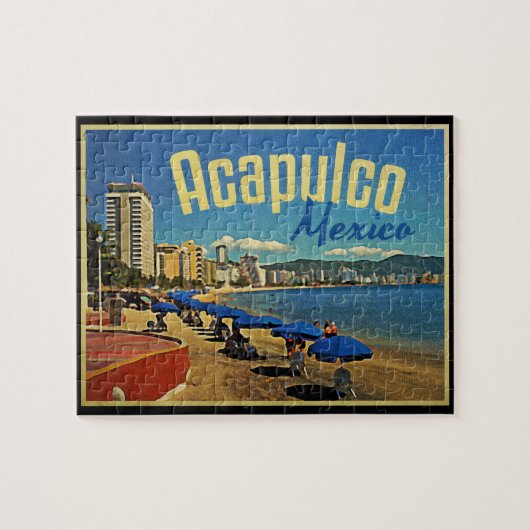 Acapulco Mexico Vintage Travel Legpuzzel (Horizontaal)