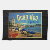 Acapulco Mexico Vintage Travel Theedoek (Horizontaal)
