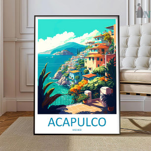 Acapulco Reisprent Muurkunst Acapulco Muurdecorati Poster