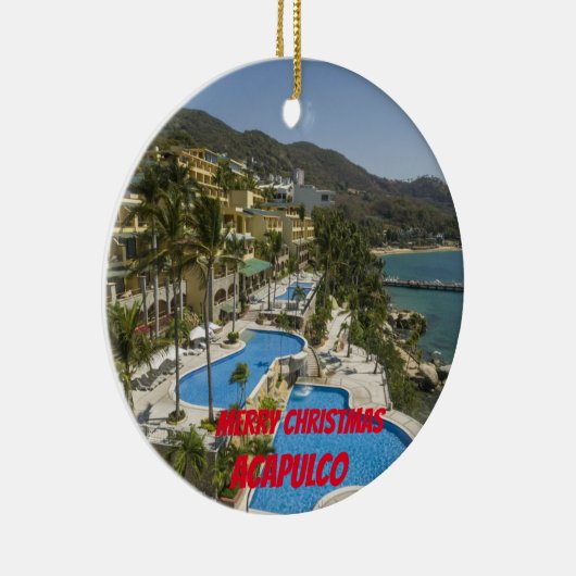 Acapulco Schilderachtig kerstversiering Keramisch Ornament (Rechts)