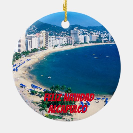 Acapulco Schilderachtig kerstversiering Keramisch Ornament (Achterkant)