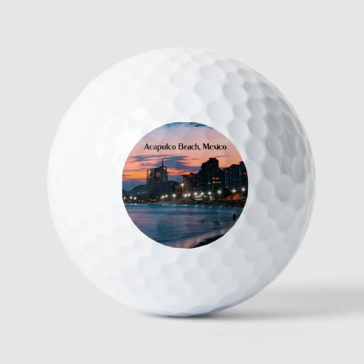 Acapulco-strand, Mexico Golfballen (Voorkant)