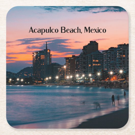 Acapulco-strand, Mexico Kartonnen Onderzetters (Voorkant)
