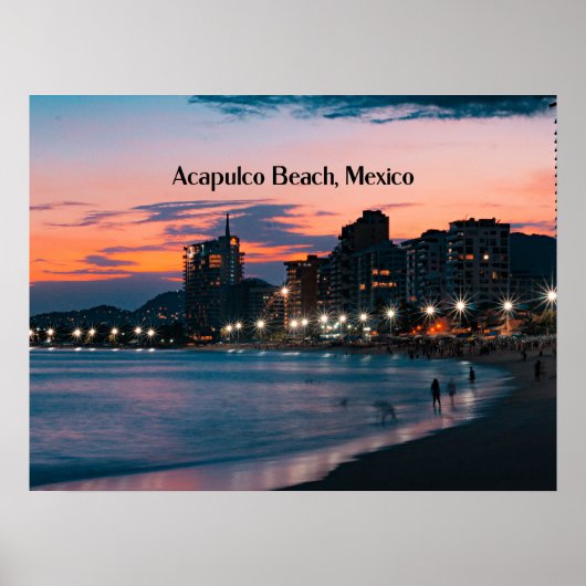Acapulco-strand, Mexico Poster (Voorkant)