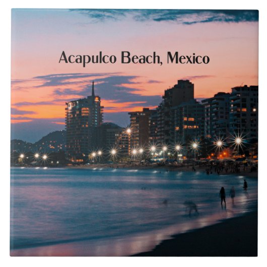 Acapulco-strand, Mexico Tegeltje (Voorkant)