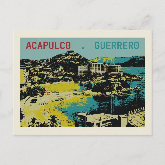 Acapulco uitzicht, Mexico, Guerrero Briefkaart (Voorkant)