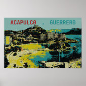 Acapulco uitzicht, Mexico, Guerrero Briefkaart Poster (Voorkant)